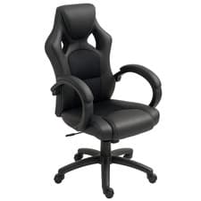 Image of Vinsetto Racing Gaming Chair, PU Leather Swivel Office Gamer Chair Black