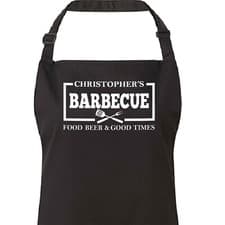 Image of Personalised Men's Apron BBQ Apron, Barbecue Apron Grill Apron, Ladies Apron