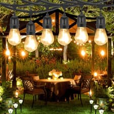 Image of Mains S14 Powered Bulbs String Light Garden LED 33FT-99FT Festoon Light Pohtjmed