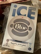 Image of Blue Snowball iCE USB Streaming Microphone White Plug & Play for PC Mac Gaming