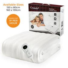 Image of Electric Heated Under Blanket Comfort Control Fast Heat Up Cosy Warm Washable