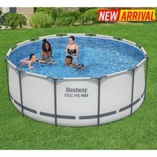 Image of Bestway 12ft (3.6m) Steel Pro Max Above Ground Pool with Filter Pump and Ladder