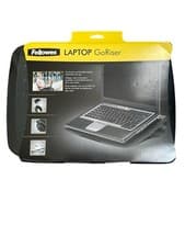 Image of New Fellowes Laptop Go Riser Stand Adjustable Black Ergonomic Stand (80304)