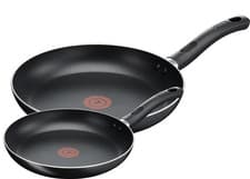 Image of Tefal Taste Twin Frying Pan Set 20cm & 28cm Non Stick Aluminium Pans Thermo Spot