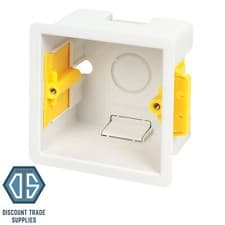 Image of Appleby SB632 47mm Single Dry Lining Fast Fix Box 1 Gang Plasterboard Back Box