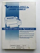 Image of Labels for Laser Printer 16 Labels (99.1 mm x 34 mm) per A4 Sheet - 100 Sheets