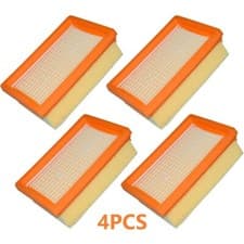 Image of 4x Flat-Pleated Filter For Karcher WD4 WD5 WD6 Premium Renovation Vacuum Cleaner