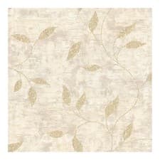 Image of Boutique Ornamental Leaf Wallpaper | Cream Textured Floral