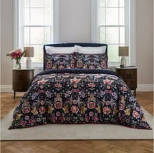 Image of Dorma Midnight Garden Ink Duvet Cover and Pillowcase Set DOUBLE