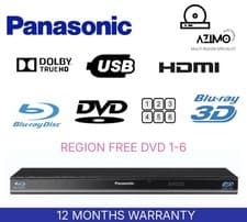 Image of Panasonic DMP-BDT110 Multi Region DVD 1-6 3D SD DivX MKV Blu-ray Player WARRANTY