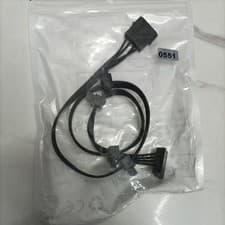 Image of 30cm 15Pin SATA Male To 4 Pin Dual Female Molex Cable Serial ATA Lead For PC CPU