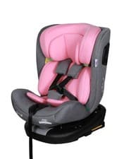 Image of Child Car Seat Isofix Rotatable Booster Seat i-Size 40-150cm Universal Grey Pink