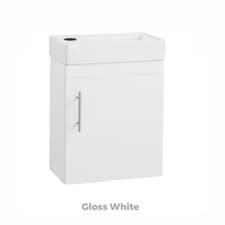 Image of Compact Bathroom Vanity Unit & Basin Sink Cloakroom 400mm Wall Hung