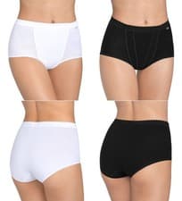 Image of Sloggi Control Cotton Rich Maxi Brief Black or White