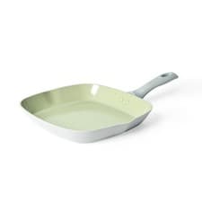 Image of Salter Earth Griddle Grill Pan 28cm Non-Stick Induction Forged Aluminium Green