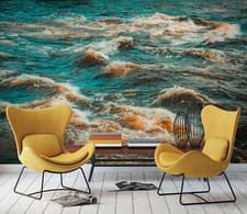 Image of 3D Oil Painting Spray ZHUB452 Wallpaper Wall Mural Removable Self-adhesive Ann