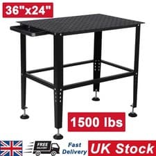 Image of 1500LB Heavy Duty Welding Table 36"x24" Metal Workbench Table 5/8" Fixture Holes