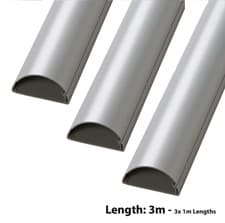 Image of D-Line 16mm x 8mm Aluminium Micro Trunking Connectors PVC Cable Management