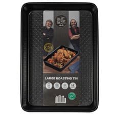 Image of Hairy Bikers Large Roasting Tin Black Non-Stick Carbon Steel Oven Tray