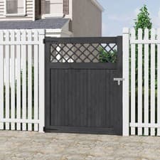 Image of Decorative Privacy Gate Wooden Garden Gate Pedestrian Fence Porch Fence 