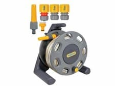 Image of Hozelock 2412 Compact Hose Reel 30m + Multi Purpose Hose 25m + Accessories
