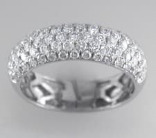 Image of Diamond Half Eternity Wedding Ring 1.00ct F VS Brilliant Cut in 18ct White Gold