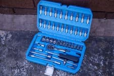 Image of Blue Spot Tools 46 Piece 1/4 Drive Metric Socket Ratchet Bit Set 4 - 14mm