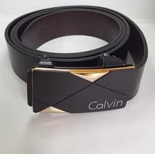 Image of Calvin Klein Adjustable Belt 130cm/51in - Black/Gold - Black/Silver - Black/Gun