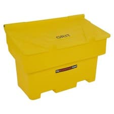 Image of Yellow Salt Grit Bin 200 Litre - For Home or Site - Weather and UV Resistant