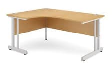 Image of 30 x BRAND NEW OAK 1400mm WIDE RIGHT HAND HOME OFFICE DESK (A239)