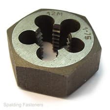 Image of Metric Coarse Solid Hexagon Die Nuts British Steel M2 To M20 Individual/Box Set