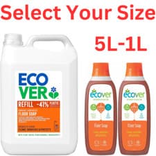 Image of Ecover Concentrated Floor Clean Soap Refill Natural Shine & Gentle Scent 1L-5L