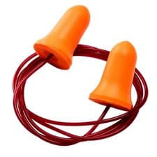 Image of Portwest Bell Comfort PU Foam Ear Plugs Corded (200 Pairs) Orange|EP09