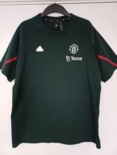 Image of Adidas Manchester United Training Tshirt Tiro 23 2023/24 Cotton Forest Green L