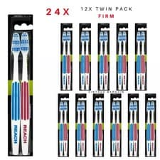 Image of 24 Toothbrush Reach Listerine Interdental Firm (12 x Twin Pack) Free 48h Tracked