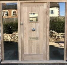 Image of Solid Oak Front Door And Combination Frame, Made To Your Size