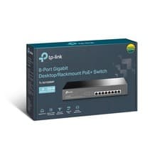 Image of TP-LINK 8-Port Gigabit Unmanaged Desktop/Rackmount Switch, 8-Port PoE+, Metal (T