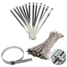 Image of Marine Grade Stainless Steel Cable Ties Zip Wrap Heat Resistant