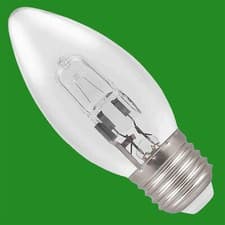 Image of 4x 42W Dimmable Eco Halogen Clear Candle Light Bulbs ES E27 Edison Screw Lamps