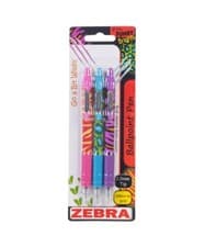 Image of Zebra Z-Grip Funky Brights - Pack of 3 Ballpoint Pens