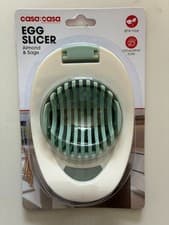 Image of EGG SLICER - KITCHEN TOOL SLICING BOILED EGGS - ALMOND & SAGE COLOUR - BPA FREE