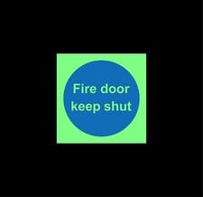 Image of Fire door keep shut - Photoluminescent Safety sign