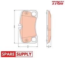 Image of BRAKE PAD SET, DISC BRAKE FOR PORSCHE 911 911 CONVERTIBLE 911 TARGA TRW GDB1792