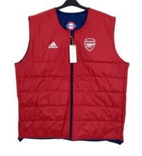 Image of BNWT 2021 2022 Arsenal x TFL Adidas Reversible Football Vest Mens Sizes