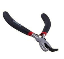 Image of Mini Bent Nose Pliers Precision Jeweller Craft Sprung Grip Handles Hobby Amtech
