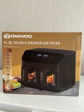 Image of BRAND NEW IN BOX Daewoo SDA2616 Digital Air Fryer Double Drawer 9L 1400W