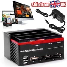 Image of ALL in One HDD Docking/Dock Station HD Dual Bay USB to SATA IDE 2.5" 3.5" UK