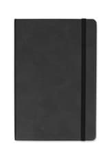 Image of Silvine A5 Executive Soft Feel Notebook Black. 160 Pages (80 Sheets) Ruled 7mm f