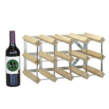 Image of Wine Rack Holds 10-12 Bottles Free Standing Spirit & Champagne Bottle Holder
