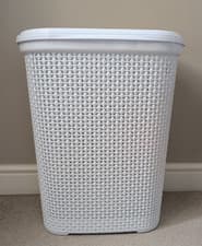 Image of Large Plastic Laundry Basket Clothes Washing Bin Hamper Storage Organiser 65L